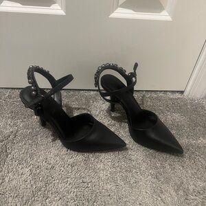 Karl Lagerfeld black heels with studs